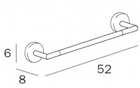 Тримач для рушників Inda Forum 52 см хром A3618B CR