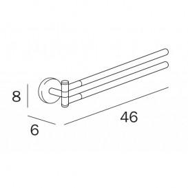 Держатель для полотенец Inda Forum поворотный хром A36150 CR