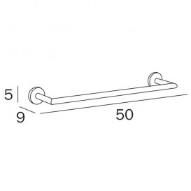 Держатель для полотенец Inda Gealuna 50 см хром A1018B CR