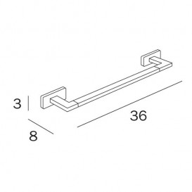 Тримач для рушників Inda Lea 36 см хром A1818A CR