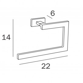 Держатель для полотенец Inda Lea черный матовый A18160 NE