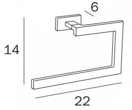 Тримач для рушників Inda Lea хром A18160 CR