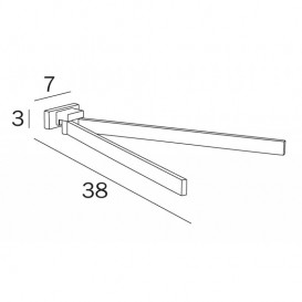 Держатель для полотенец Inda Lea поворотный хром A1815A CR