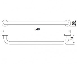 Тримач для рушників Jika Mio 550 мм хром H3817410040001