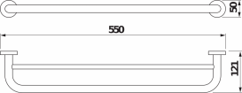 Держатель для полотенец Jika Mio 550 мм двойной хром H3817430040001