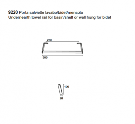 Держатель для полотенец Kerasan Nolita для раковины полки и биде чёрный матовый 922031