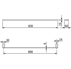Держатель для полотенец Kludi Vela C 83 см хром 3196105