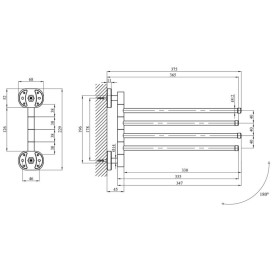 Тримач для рушників Kroner KRM Elbe-ACC2914 поворотний хром CV022873