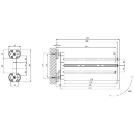 Тримач для рушників Kroner KRM Elbe-ACC2913 поворотний хром CV022872