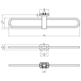 Держатель для полотенец Kroner KRM Graz-GRP95609 графит CV035538