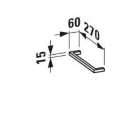 Держатель для полотенец Laufen Case для мебели 27 см металл черный H4909501060001
