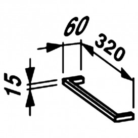 Тримач для рушників Laufen Case для меблів 32 см метал хром H4909511050001