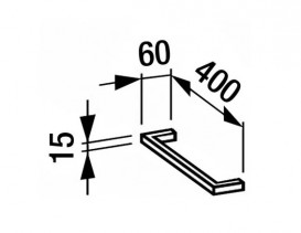Держатель для полотенец Laufen Case для мебели 40 см металл черный H4909521060001