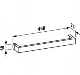 Держатель для полотенец Laufen Kartell Rail 45 см пластик янтарь H3813310810001