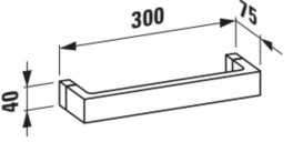 Тримач для рушників Laufen Kartell Rail 30 см пластик янтар H3813300810001