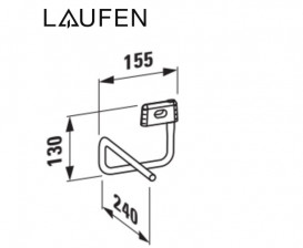 Тримач для рушників Laufen Val для раковини хром H3812820040001