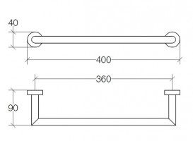 Держатель для полотенец Lineabeta Baketo латунь черный матовый 5210.22