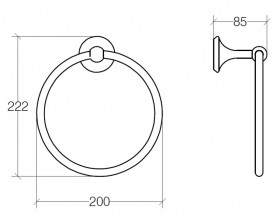 Тримач для рушників Lineabeta Venessia латунь хром 52921.29