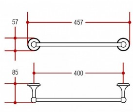 Держатель для полотенец Lineabeta Venessia 45 см металл хром 52914.29