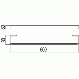 Тримач для рушників настінний Tres Loft-Tres 600 мм хром 20063605