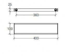 Держатель для полотенец (подставка для аксессуаров) Lineabeta Skuara 40 см латунь хром 52814.29