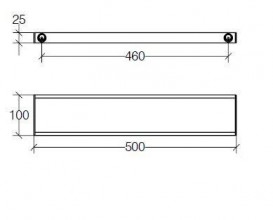 Держатель для полотенец (подставка для аксессуаров) Lineabeta Skuara 50 см латунь хром 52815.29