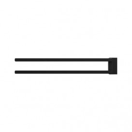 Тримач для рушників Ravak 10° подвійний поворотний 45,3 см латунь чорний матовий X07P564