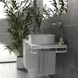 Держатель для полотенец Ravak Balance 46,5 см металл белый X000001376