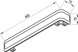 Держатель для полотенец Ravak Balance 46,5 см металл белый X000001376