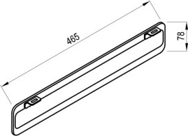 Держатель для полотенец Ravak Balance II 46,5 см металл белый X000001817