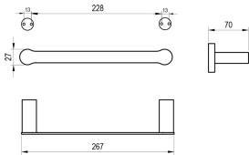 Держатель для полотенец Ravak Fold FD 301 черный матовый X07P1357