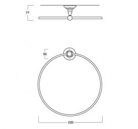 Тримач для рушників Simas Accessori кільцевий хром 260205