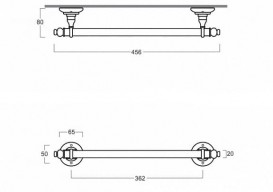 Тримач для рушників Simas Accessori 40 см хром 260215