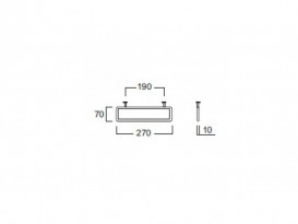 Держатель для полотенец Simas Flow 27 см хром FL 35