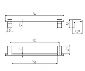 Тримач для рушників Sonia Eletech 30 см латунь хром 113477