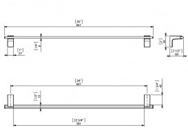 Тримач для рушників Sonia Eletech 60 см латунь хром 113538