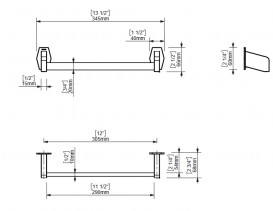 Держатель для полотенец Sonia Luce 30 см латунь/акриловое стекло черный 182435