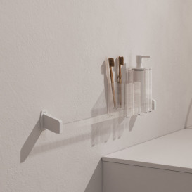 Держатель для полотенец Sonia Luce 30 см латунь/акриловое стекло белый 182657