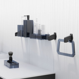 Держатель для полотенец Sonia Luce 50 см латунь/акриловое стекло черный 182442