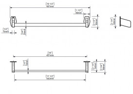 Держатель для полотенец Sonia Luce 50 см латунь/акриловое стекло белый 182664