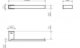 Тримач для рушників Sonia S-Cube 23,2 см латунь білий матовий 176304
