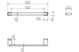 Тримач для рушників Sonia S-Cube Black 34,5 см латунь чорний матовий 172986