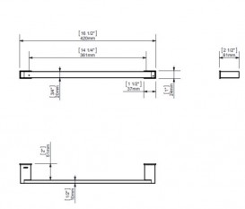 Держатель для полотенец Sonia S-Cube Black настенный латунь чёрный матовый 173389