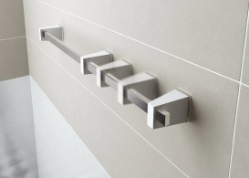 Держатель для полотенец Sonia S4 искусственный камень/латунь белый/хром 156344