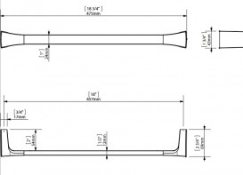 Держатель для полотенец Sonia S7 47,5 см латунь золото 138302