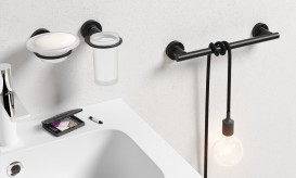 Держатель для полотенец Sonia Tecno Project Black 66 см настенный латунь черный 166206