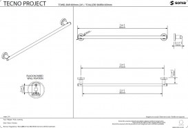 Держатель для полотенец Sonia Tecno Project Black 66 см настенный латунь черный 166206