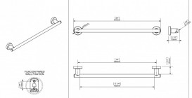 Держатель для полотенец Sonia Tecno Project White 51 см настенный латунь белый матовый 166077