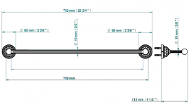 Держатель для полотенец THG Najem 70 см золото G17 H44 00514