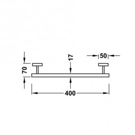 Тримач для рушників Tres 400 мм матове рожеве золото 10723601OPM